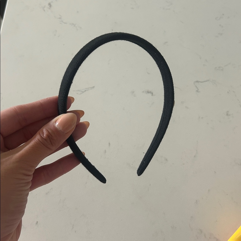 Lacoste Black Headband with Green Crocodile Patch - Picture 3 of 3